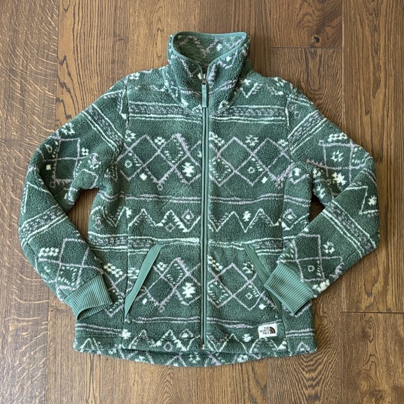 The North Face Green Fleece Jacket - Picture 1 of 8